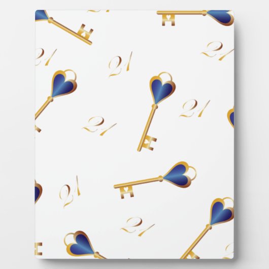 21e Verjaardag sleutels Fotoplaat (Voorkant)