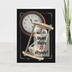21e verjaardag - Time Flies Kaart