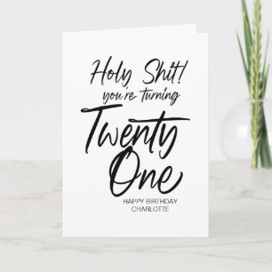 21e verjaardag Twenty Eerste Gelukkige Verjaardag Kaart