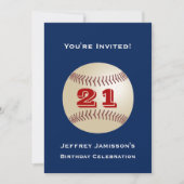 21e verjaardag Uitnodiging honkbal (Voorkant)