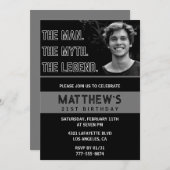 21e verjaardag Uitnodigingen Het Man De Legende (Voorkant / Achterkant)