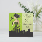 21e verjaardag van de Bashpartij Kaart (Staand voorkant)