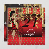 21e verjaardag van de Bashpartij Kaart (Voorkant / Achterkant)