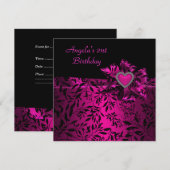 21e verjaardag van de roze roze straat 21 kaart (Voorkant / Achterkant)