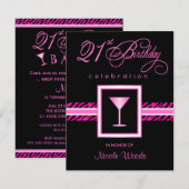 21e verjaardag van de uitnodigingen van de Partij (Voorkant / Achterkant)