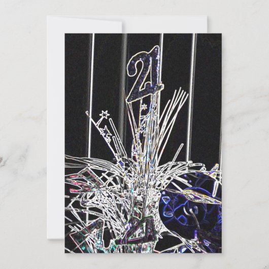 21e verjaardag van uitnodigingen (Voorkant)