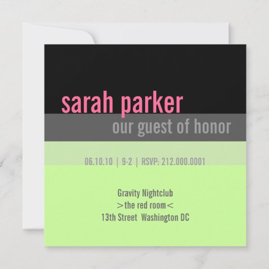 21e verjaardag van uitnodigingen (Achterkant)