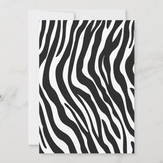 21e verjaardag, Zebra, zwart turquoise wit Kaart (Achterkant)