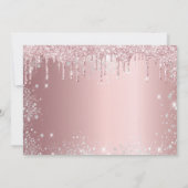 21e verjaardag zwart roze zilver met de datum save the date (Achterkant)