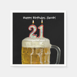 21e verjaardagsbier servet