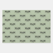 21e verjaardagscadeau 21 in 23 Est 2002 Inpakpapier Vel (Voorkant 3)