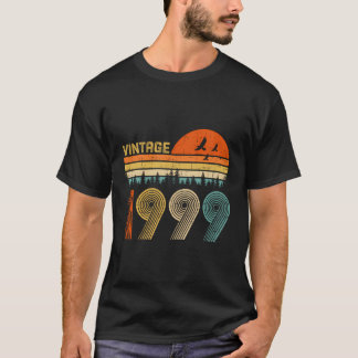 21e verjaardagscadeau Vintage 1999 Retro Bday 21 j T-shirt