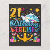21e verjaardagscruise B-Day Party Briefkaart (Voorkant)
