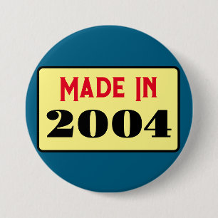 21e Verjaardagsfeest geboren 2004 21 pin Ronde Button 7,6 Cm