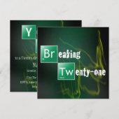 21e verjaardagsfeestje Breaking 21 Kaart (Voorkant / Achterkant)