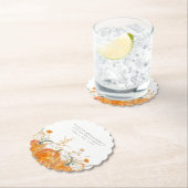 21e verjaardagsfeestje pompoen Wildflower Custom Kartonnen Onderzetters (Insitu)