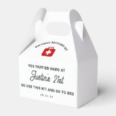 21e verjaardagsherstelkit Hangover Kit Bedankdoosjes (Achterkant)