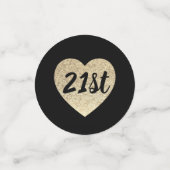 21e verjaardagstafel confetti (Kleine voorkant)