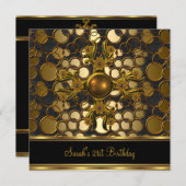 21e zwarte  juweel op feestdag kaart (Voorkant / Achterkant)