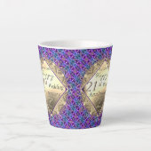 21ème anniversaire de laiton avec Iolite Latte Mug (Devant)