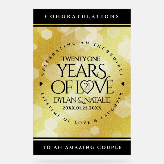 21ème anniversaire de Mariage en laiton (Recto)