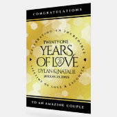 21ème anniversaire de Mariage en laiton (Angle)