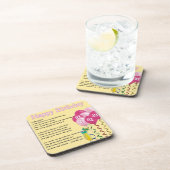 21ème anniversaire - dessous de verre de poème de (Côté Droit)