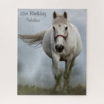 21ème Anniversaire Voeux. Jigsaw Puzzle<br><div class="desc">21e Anniversaire Souhaits.Jigsaws Chevaux et poulains, Ces Jigsaws sont faits de carton robuste et montés sur carton, ces puzzles sont imprimés en couleur vive et pleine. Pour vous, ou pour offrir. Taille de : 11" x 14" (252 pièces) Jusqu'à : super taille 20" x 30" (1014pièces) Inclut une belle boîte...</div>