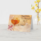 21ème CARTE D'ANNIVERSAIRE de FILS (Fleur jaune)