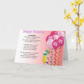 21ème Carte de voeux de poème de filleule (Fleur jaune)