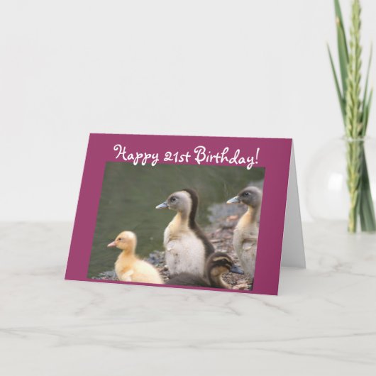 21ème carte de voeux heureuse de caneton (Devant)