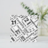 21ème Invitation de fête d'anniversaire (Debout devant)