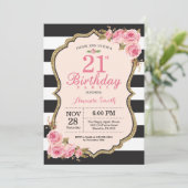 21ème invitation de fête d'anniversaire de (Debout devant)