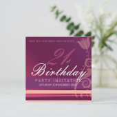 21ème Invitation florale de fête d'anniversaire (Debout devant)