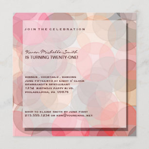 21ème invitation moderne minimaliste de fête
