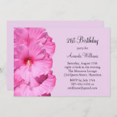 21ème invitation tropicale d'anniversaire (Devant / Derrière)