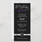 21ème Invitations de fête d'anniversaire - avec le (Dos)