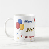 21ème tasse heureuse d'anniversaire (Gauche)