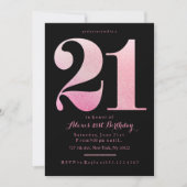 21èmes invitations d'anniversaire de parties (Devant)
