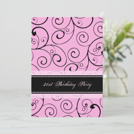 21èmes invitations de fête d'anniversaire de (Debout devant)