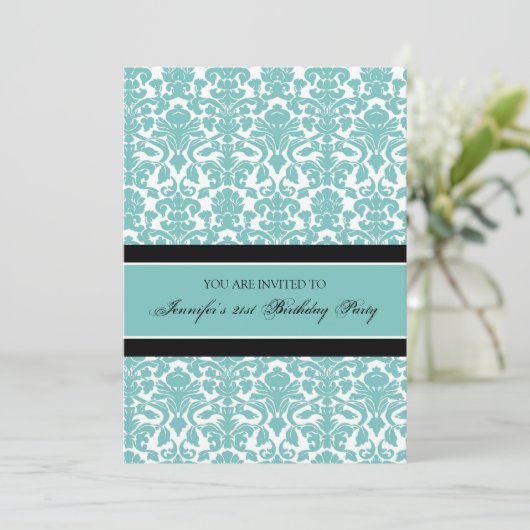 21èmes invitations de fête d'anniversaire de (Debout devant)