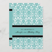 21èmes invitations de fête d'anniversaire de (Devant / Derrière)