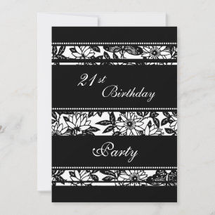 21èmes invitations noires et blanches de fête