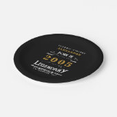 21st Birthday 2005 Legendary Retro Papieren Bordje (Gekanteld)