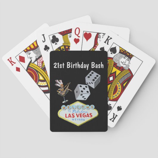 21st Birthday Bash Las Vegas Pokerkaarten (Achterkant)