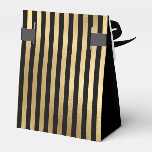 21st Birthday Gold Striped Thank You Bedankdoosjes (Achterkant)