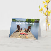 **21st** BIRTHDAY LAKE STYLE GREETINGS Kaart (Gele Bloem)