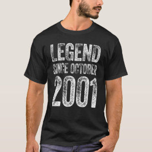 21st Birthday October Born 21 Years Legend Since 2 T-shirt