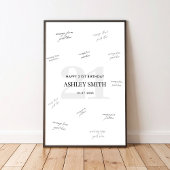 21st Birthday Signature Guest Book Poster