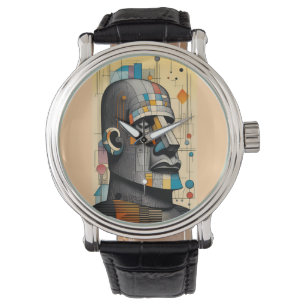 21st Century Moai - Ken Gage Tiki Kunst Horloge